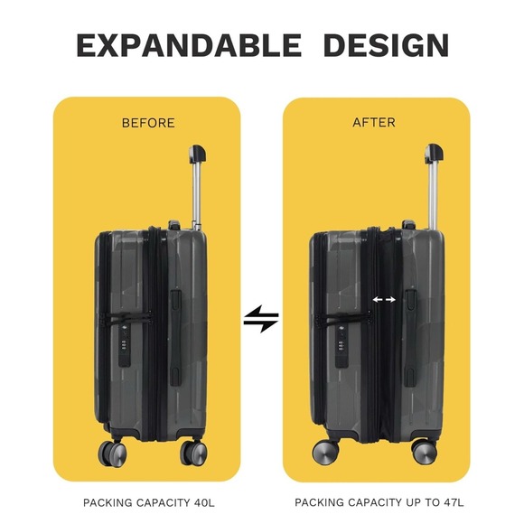 Carry On Luggage 22x14x9 Airline Approved Expandable - Picture 3 of 10